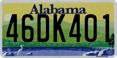 AL license plate 46DK401