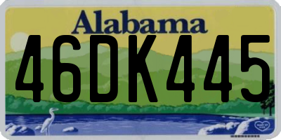 AL license plate 46DK445
