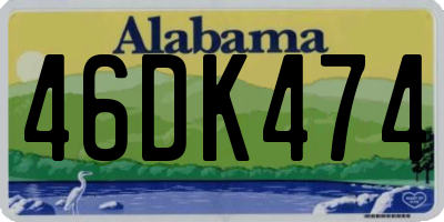 AL license plate 46DK474