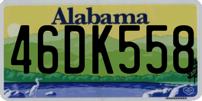 AL license plate 46DK558