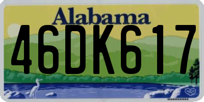 AL license plate 46DK617