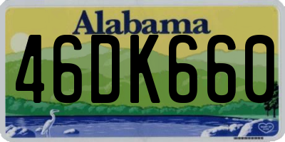 AL license plate 46DK660