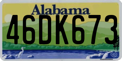 AL license plate 46DK673