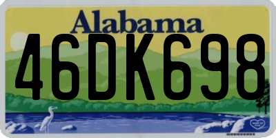 AL license plate 46DK698