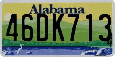 AL license plate 46DK713