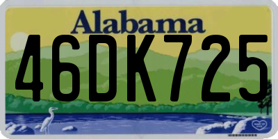 AL license plate 46DK725