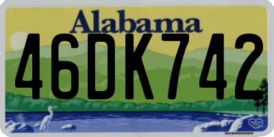 AL license plate 46DK742