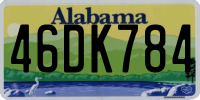 AL license plate 46DK784