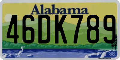 AL license plate 46DK789