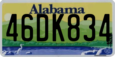 AL license plate 46DK834