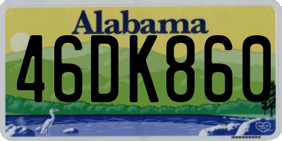 AL license plate 46DK860