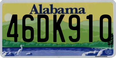 AL license plate 46DK910