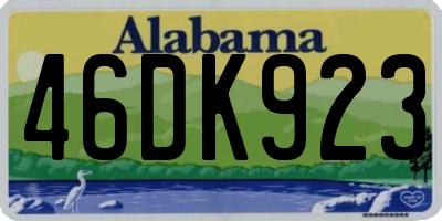 AL license plate 46DK923