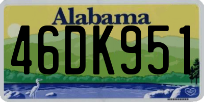 AL license plate 46DK951