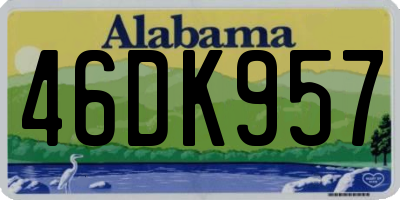 AL license plate 46DK957
