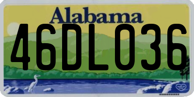 AL license plate 46DL036