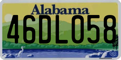 AL license plate 46DL058