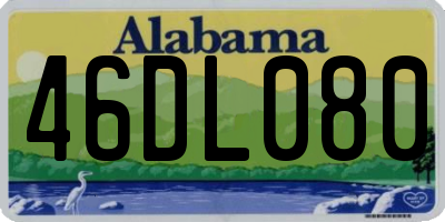 AL license plate 46DL080