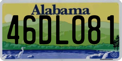 AL license plate 46DL081