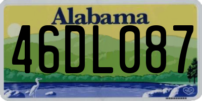 AL license plate 46DL087