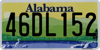 AL license plate 46DL152
