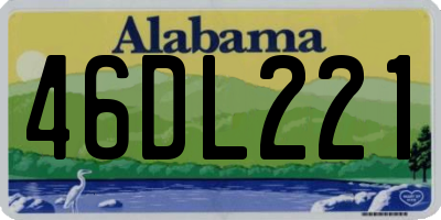 AL license plate 46DL221
