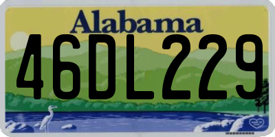 AL license plate 46DL229