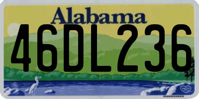 AL license plate 46DL236