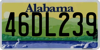 AL license plate 46DL239