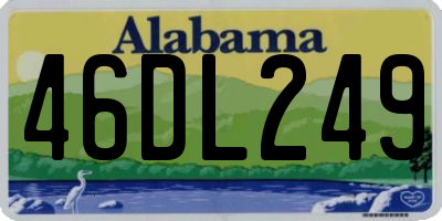 AL license plate 46DL249