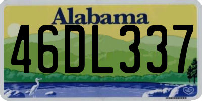 AL license plate 46DL337