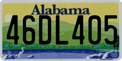 AL license plate 46DL405