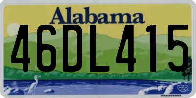 AL license plate 46DL415