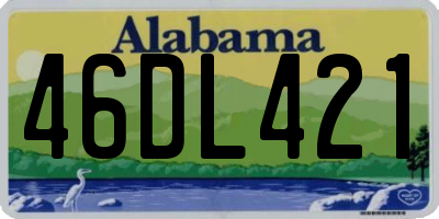 AL license plate 46DL421