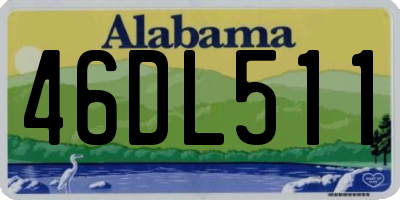 AL license plate 46DL511