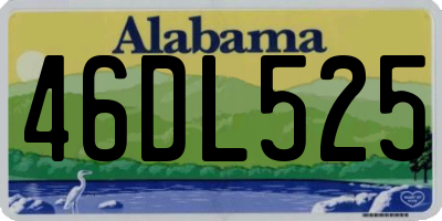 AL license plate 46DL525