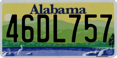 AL license plate 46DL757