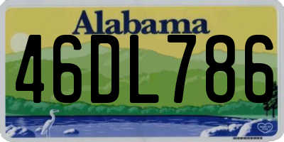 AL license plate 46DL786