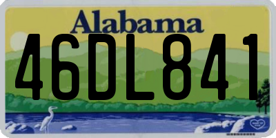 AL license plate 46DL841