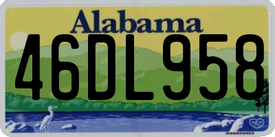 AL license plate 46DL958