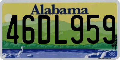 AL license plate 46DL959