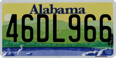 AL license plate 46DL966