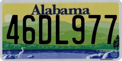 AL license plate 46DL977