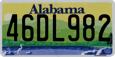 AL license plate 46DL982