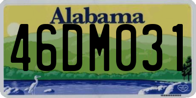 AL license plate 46DM031