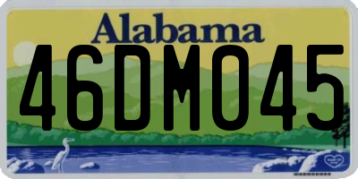 AL license plate 46DM045