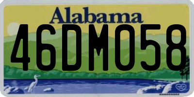 AL license plate 46DM058