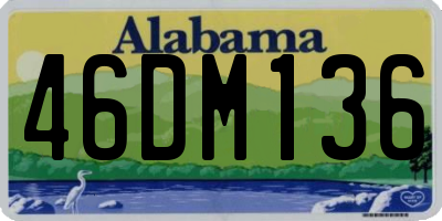 AL license plate 46DM136