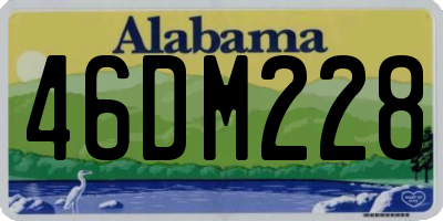 AL license plate 46DM228