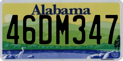 AL license plate 46DM347